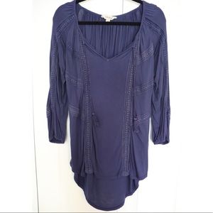 Navy Lucky Brand Soft Blouse